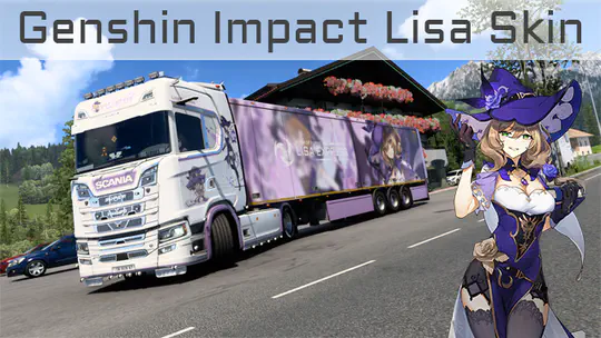 ETS2 Mod: Genshin Impact Lisa Skin for Scania S